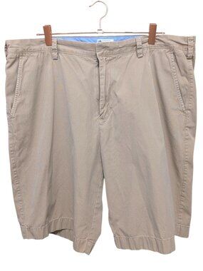 J.Crew 10 Inch Inseam Shorts 38 Khaki Tan Chino Flat Front 100% Cotton Sz 38